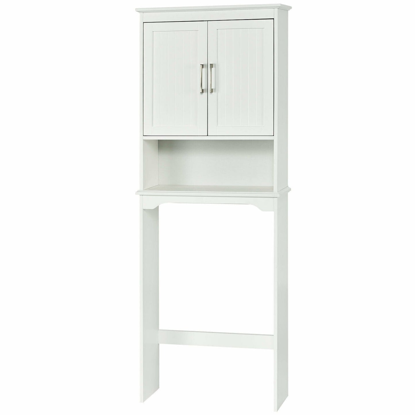 Over Toilet Space Saver Bathroom Organizer with Storage Cabinet , White - Gallery Canada