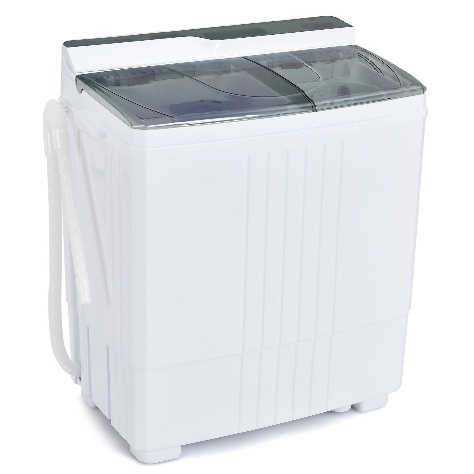 Twin Tub Portable Washing Machine with Timer Control and Drain Pump for Apartment, Gray Washing Machines   at Gallery Canada