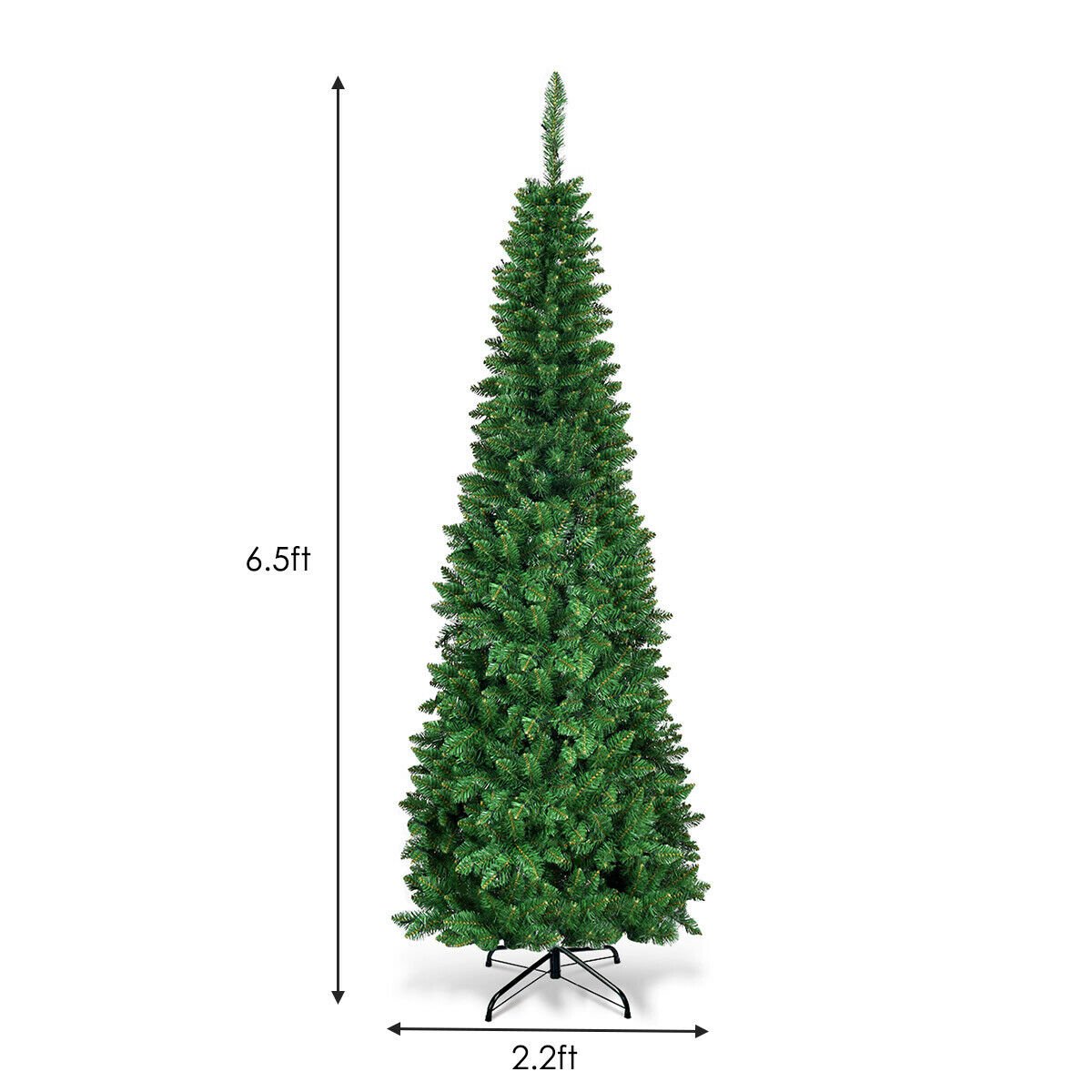 Artificial National Foot Kingswood Fir Pencil Christmas Tree-6.5ft, Green Christmas Tree   at Gallery Canada