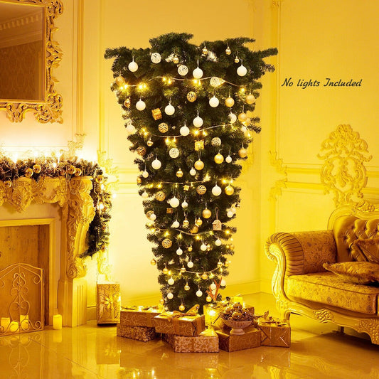 7 Feet Unlit Upside Down Artificial Christmas Tree, Green Christmas Tree   at Gallery Canada