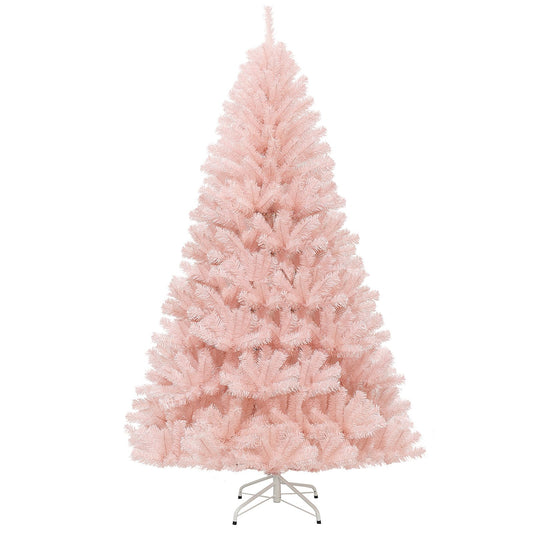 6/7 Feet Artificial Christmas Tree Hinged Full Fir Tree-7 ft, Pink Christmas Tree   at Gallery Canada