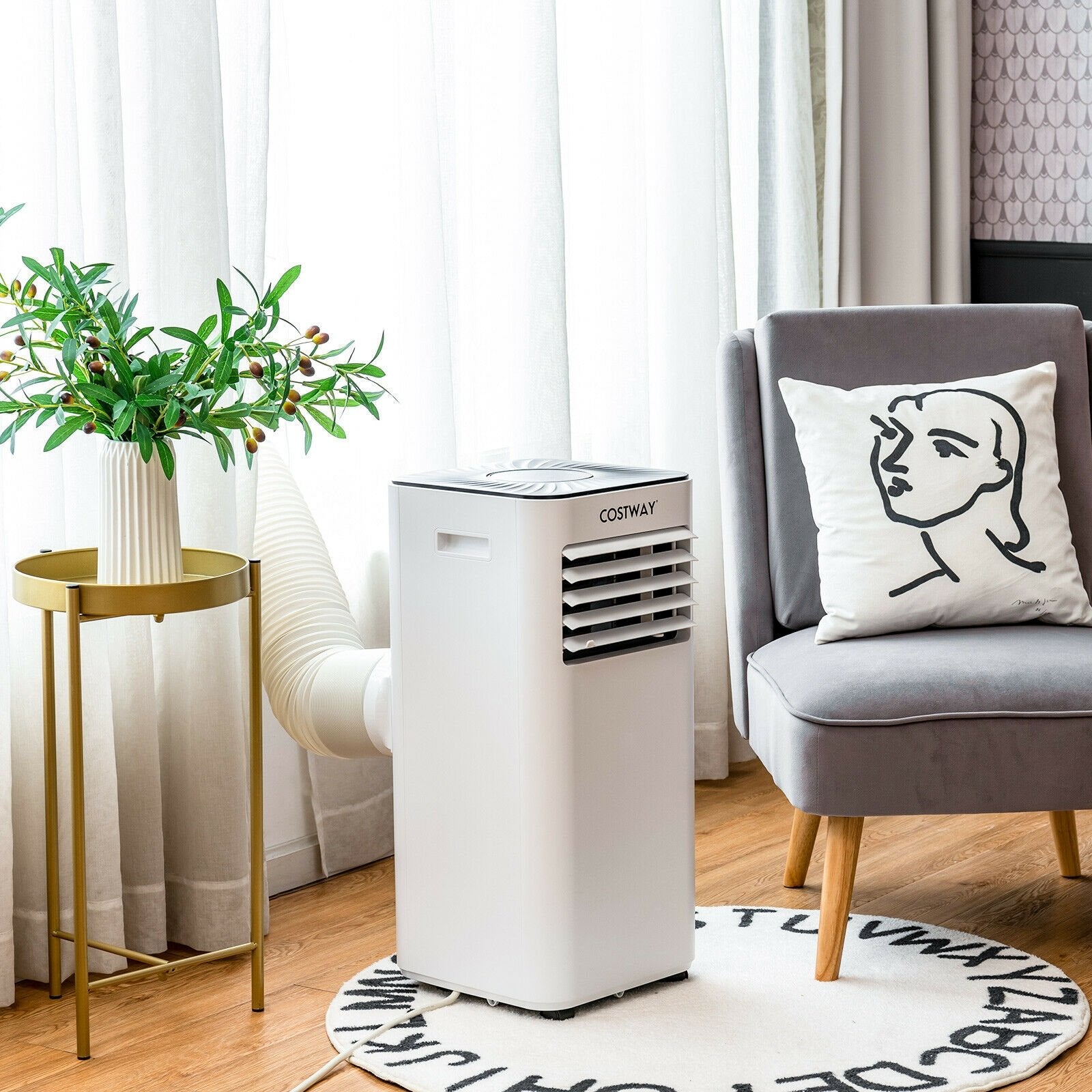 Portable Air Conditioner 10000 BTU Evaporative Air Cooler Dehumidifier, White Portable Air Conditioners   at Gallery Canada