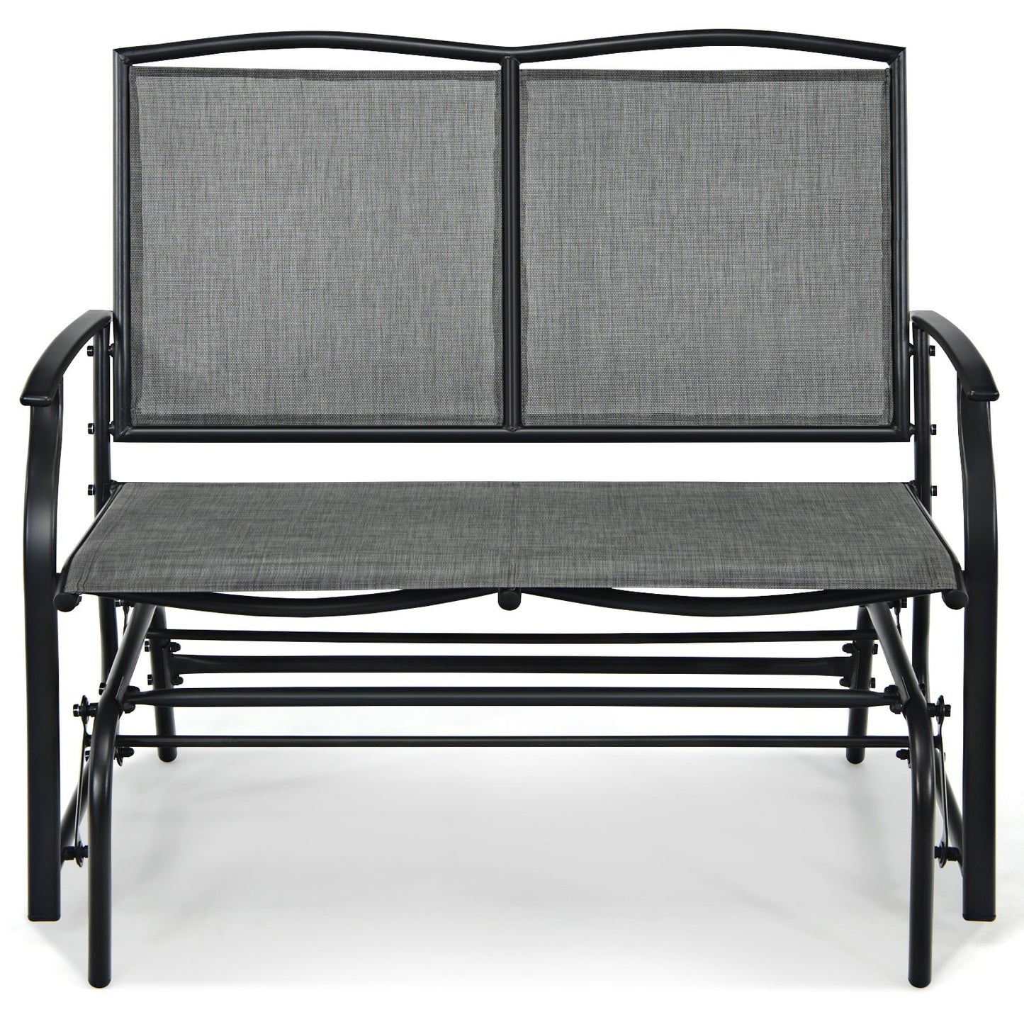 Iron Patio Rocking Chair for Outdoor Backyard and Lawn, Gray Patio Rocking Chairs & Gliders   at Gallery Canada