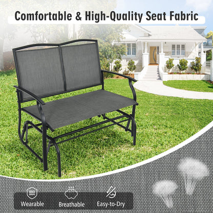 Iron Patio Rocking Chair for Outdoor Backyard and Lawn, Gray Patio Rocking Chairs & Gliders   at Gallery Canada