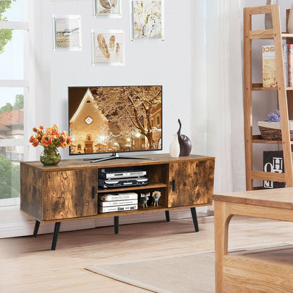 Industrial TV Stand with Storage Cabinets, Rustic Brown Entertainment Centers & TV Stands   at Gallery Canada