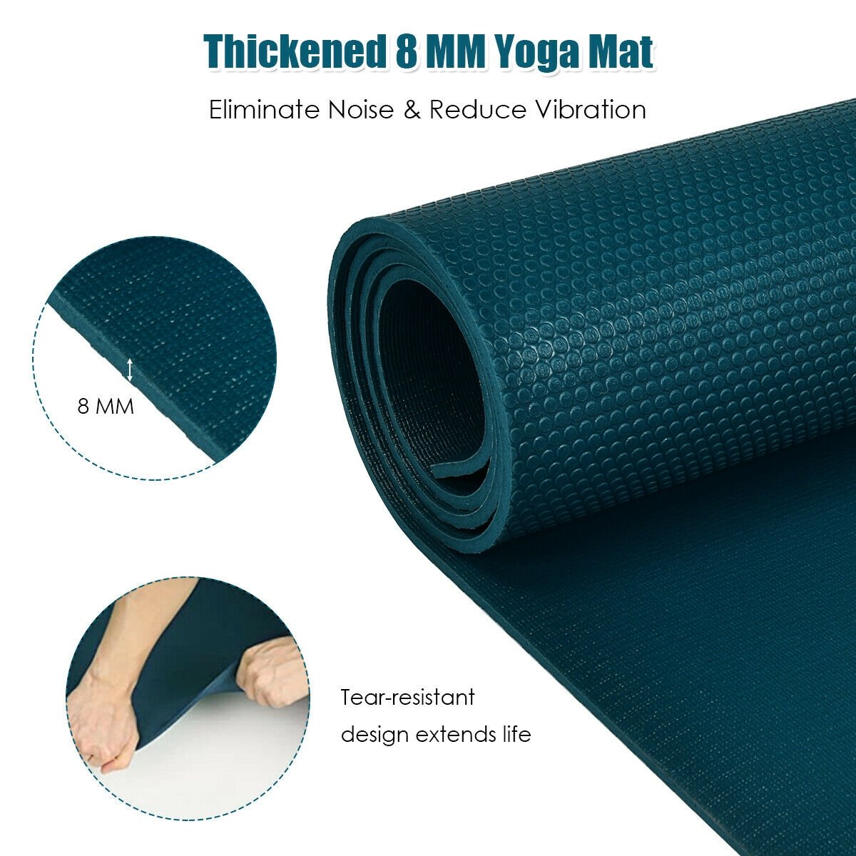 Workout Yoga Mat for Exercise, Navy Yoga & Gym Mats   at Gallery Canada