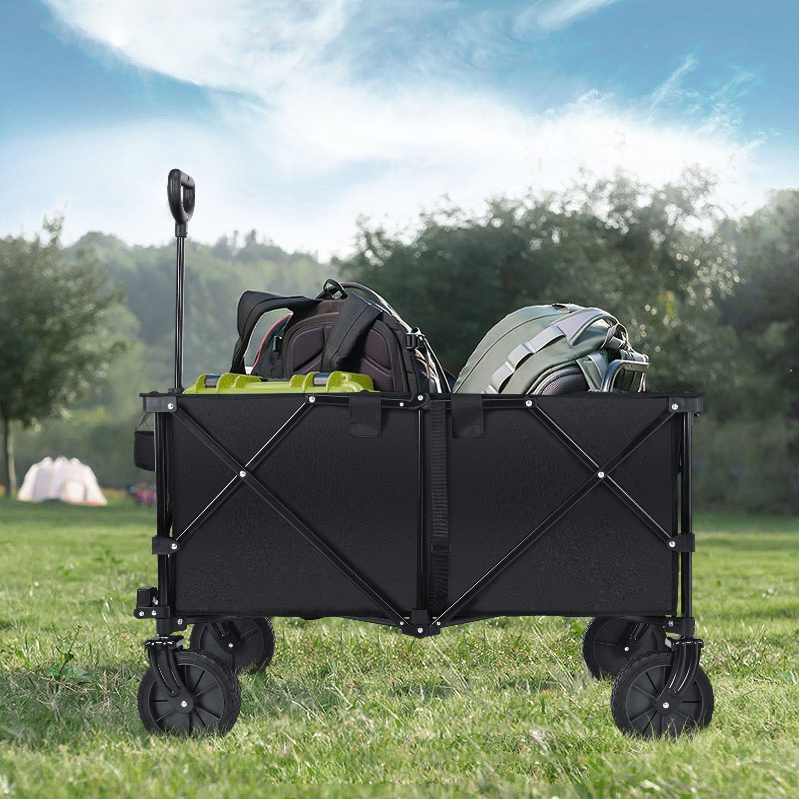 Outdoor Utility Garden Trolley Buggy , Black - Gallery Canada