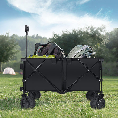 Outdoor Utility Garden Trolley Buggy , Black