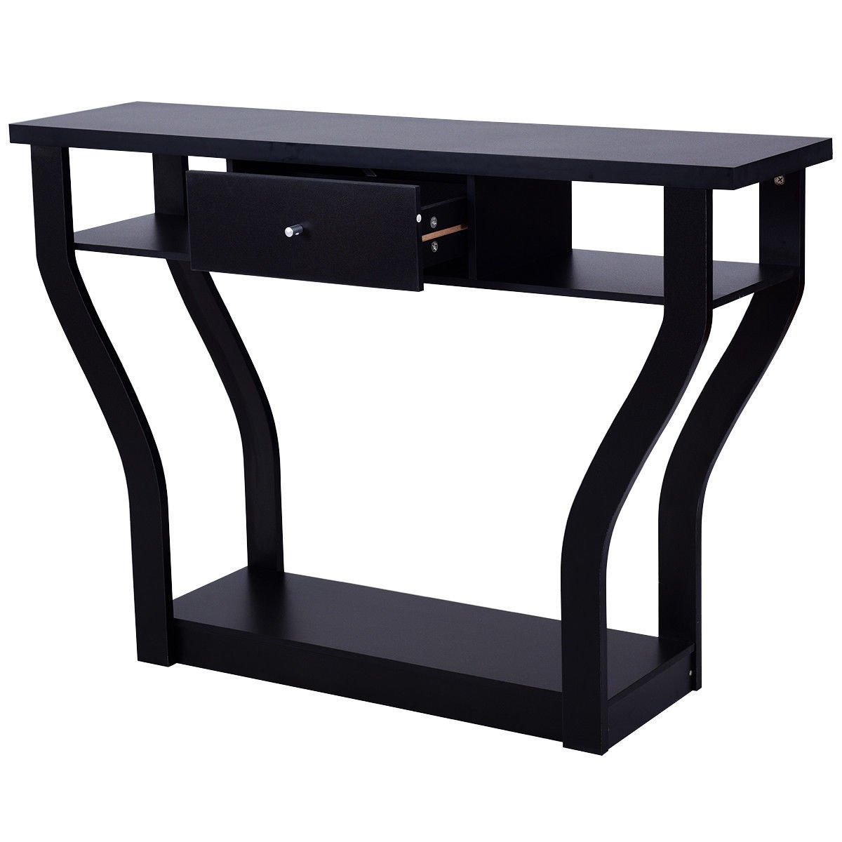 Modern Sofa Accent Table with Drawer, Black Console Tables   at Gallery Canada