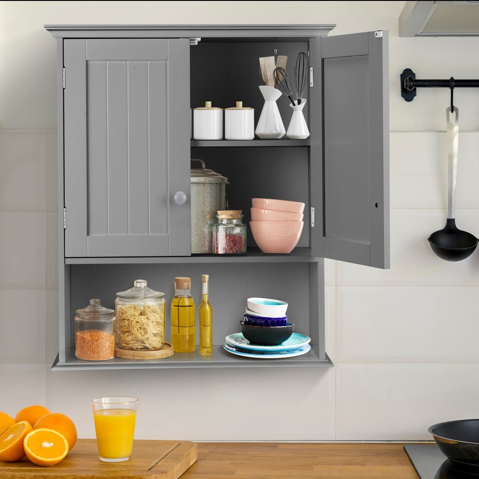 Wall Mount Bathroom Storage Cabinet, Gray Wall Cabinets   at Gallery Canada