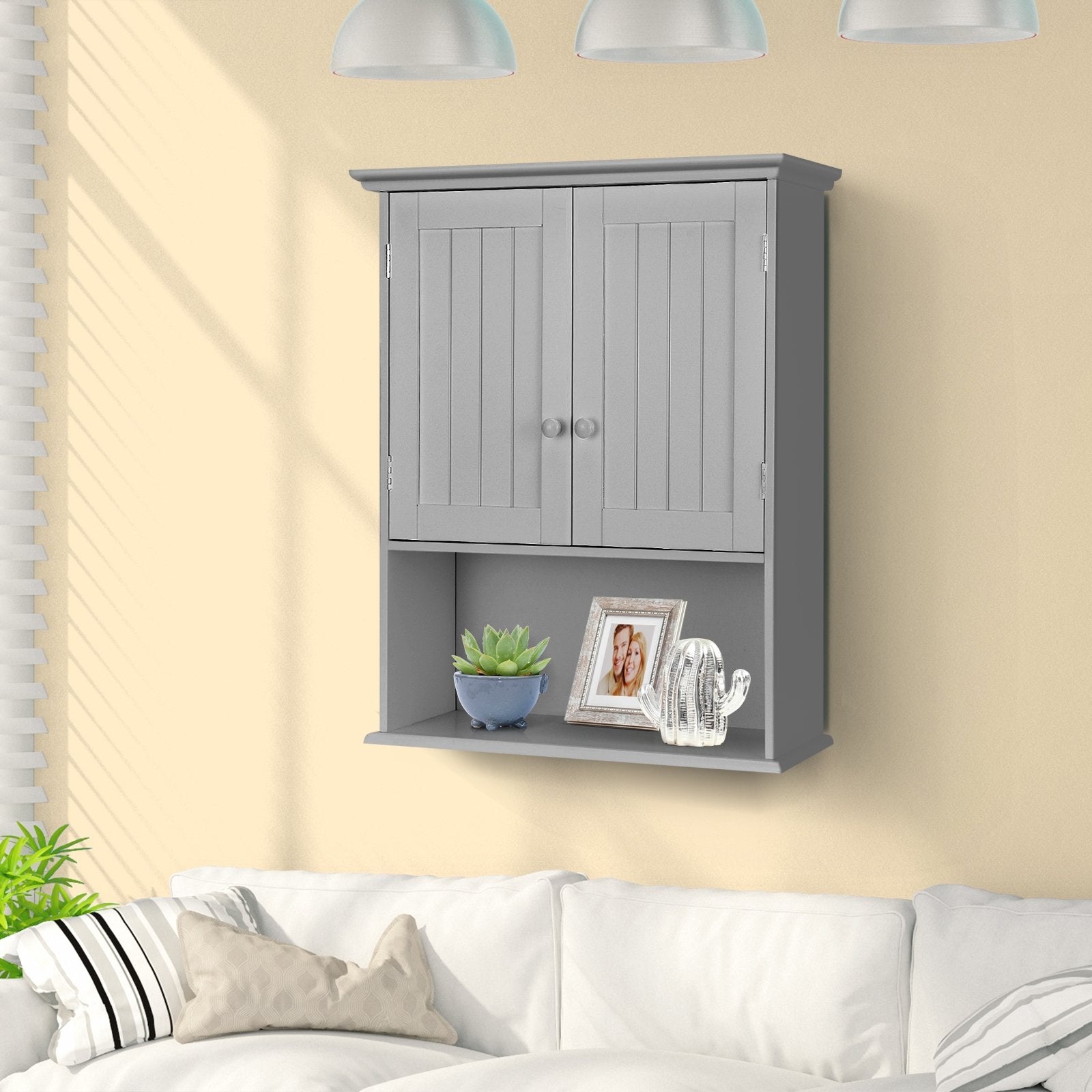 Wall Mount Bathroom Storage Cabinet, Gray Wall Cabinets   at Gallery Canada