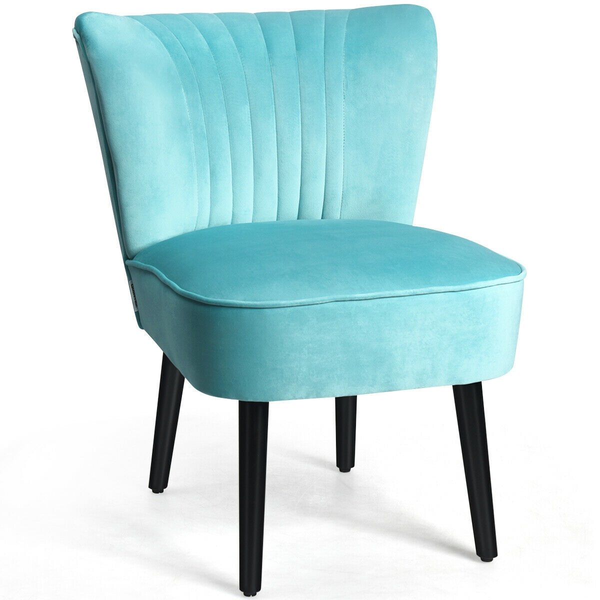 Set of 2 Armless Upholstered Leisure Accent Chair, Turquoise Accent Chairs   at Gallery Canada