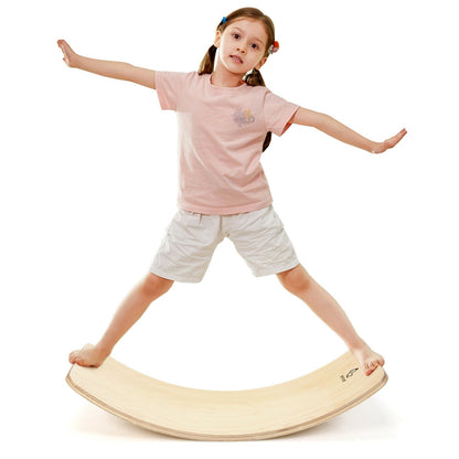 Wooden Wobble Balance Board Kids with Felt Layer, Natural Toy Sports   at Gallery Canada