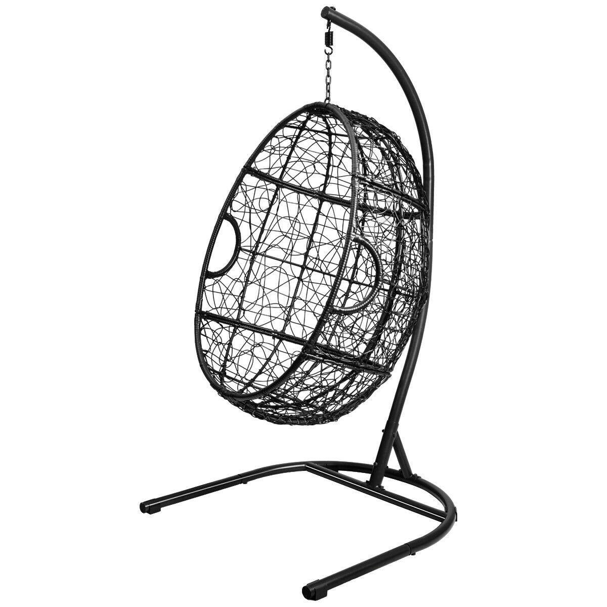 Hanging Cushioned Hammock Chair with Stand , Gray Hammocks   at Gallery Canada