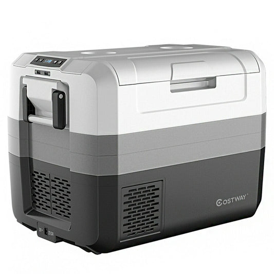 58 Quart Portable Electric Camping Car Cooler, Black & Gray Coolers Black & Gray  at Gallery Canada