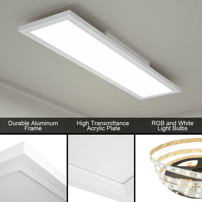 18W RGB LED Ceiling Light with Remote Control, White Ceiling Lights at Gallery Canada