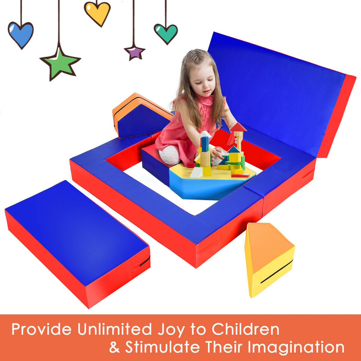 4-in-1 Crawl Climb Foam Shapes Toddler Kids Playset, Multicolor Kids Chairs & Seating   at Gallery Canada