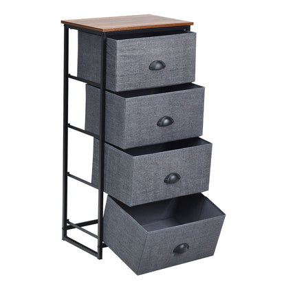 Chest Storage Tower Side Table Display Storage with 4 Drawers, Black Dressers & Chests   at Gallery Canada