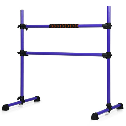 4 Feet Portable Freestanding Stable Construction Pilates Ballet Barre with Double Dance Bar, Purple Yoga Accessories Purple  at Gallery Canada