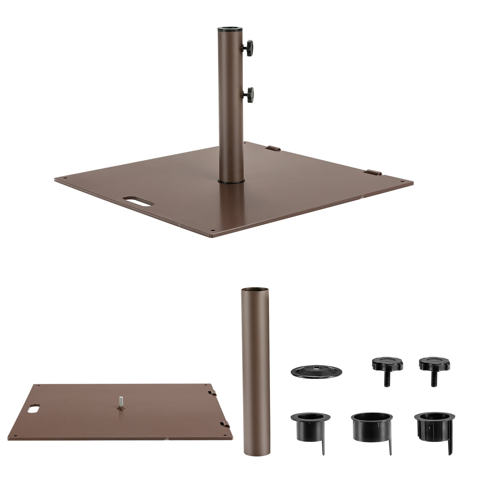 Portable 50 lbs Umbrella Base Stand with Handle and Wheels for Patio Square Outdoor Umbrella Bases at Gallery Canada