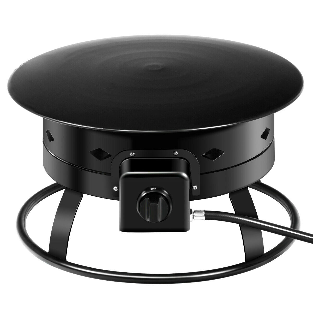 58 000BTU Firebowl Outdoor Portable Propane Gas Fire Pit with Cover and Carry Kit, Black Fire Pits at Gallery Canada