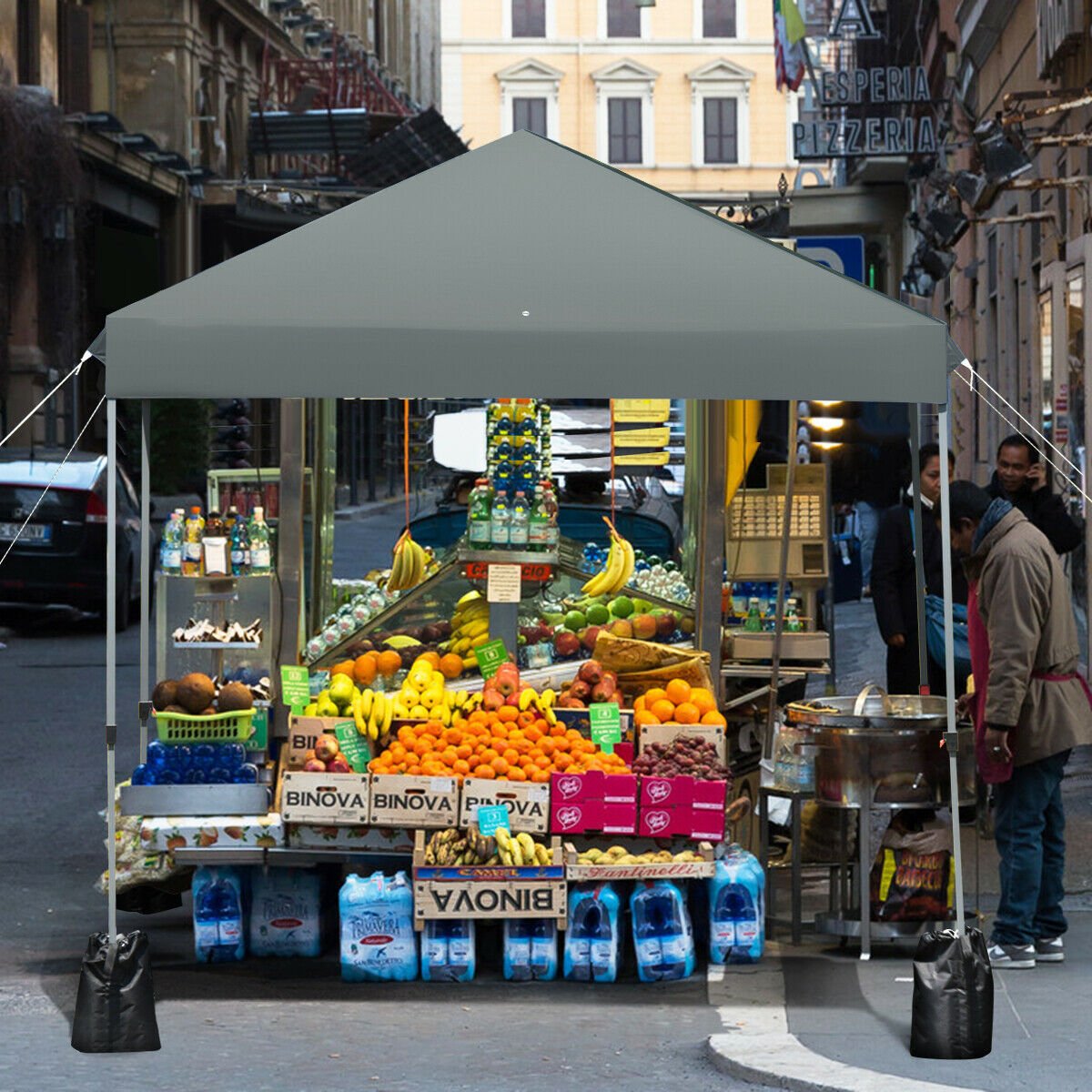 8’x8' Outdoor Pop up Canopy Tent  w/Roller Bag, Gray Canopies   at Gallery Canada