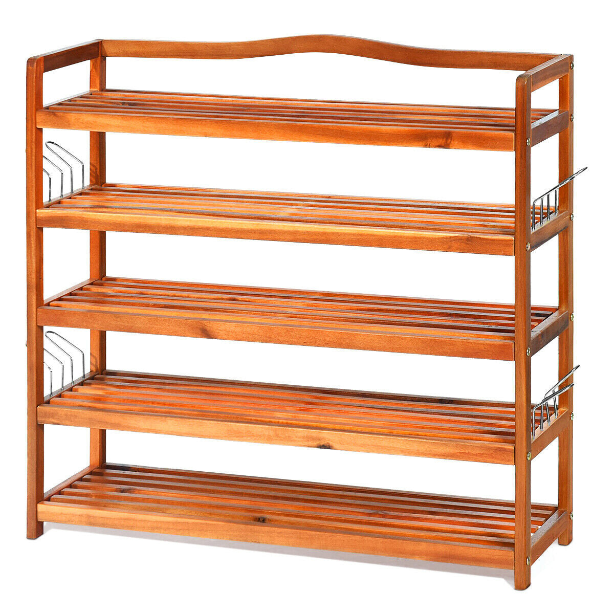 5-Tier Wood Large Shoe Rack Holds up 12-18 Pairs, Natural Shoe Racks & Storage Benches at Gallery Canada