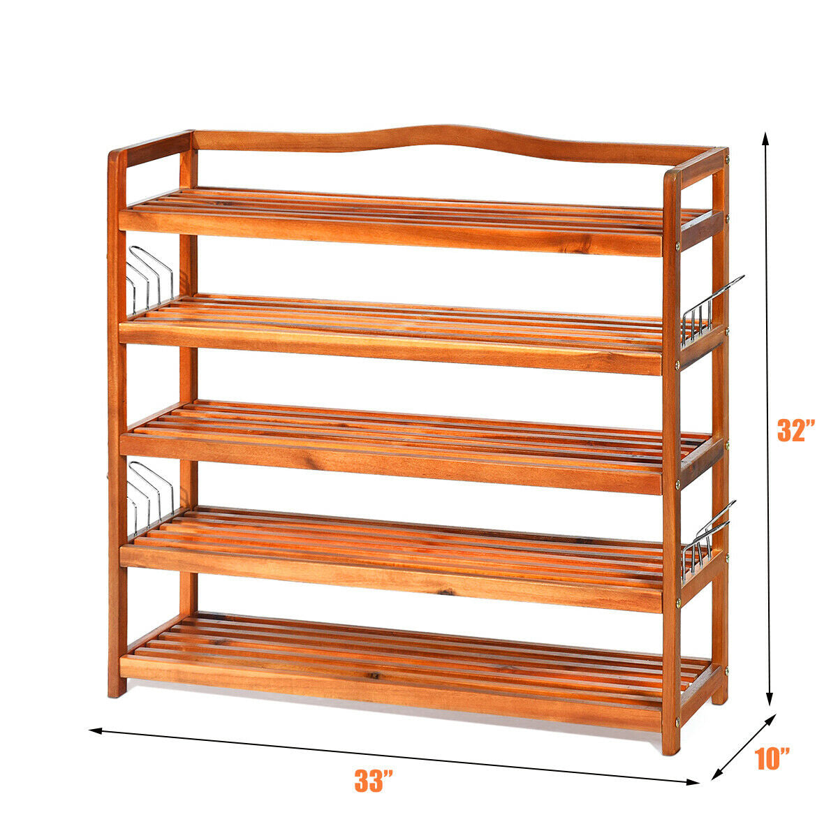 5-Tier Wood Large Shoe Rack Holds up 12-18 Pairs, Natural Shoe Racks & Storage Benches at Gallery Canada