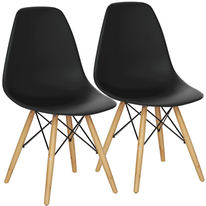 Set of 2 Mid-Century Modern DSW Dining Side Chair, Black Dining Chairs   at Gallery Canada