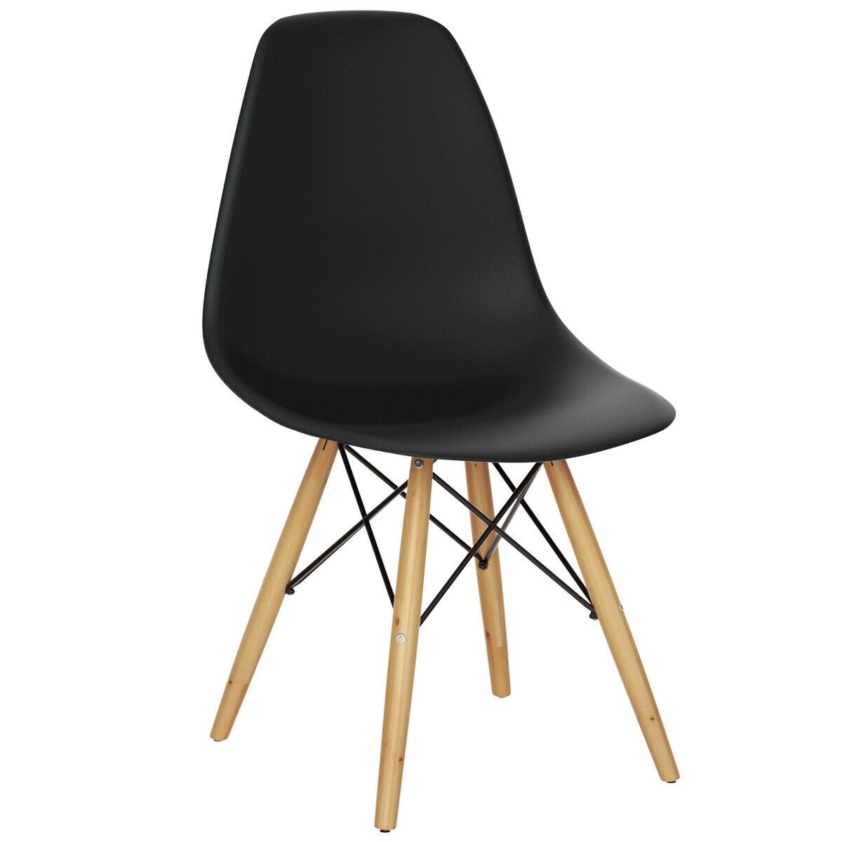 Set of 2 Mid-Century Modern DSW Dining Side Chair, Black Dining Chairs   at Gallery Canada