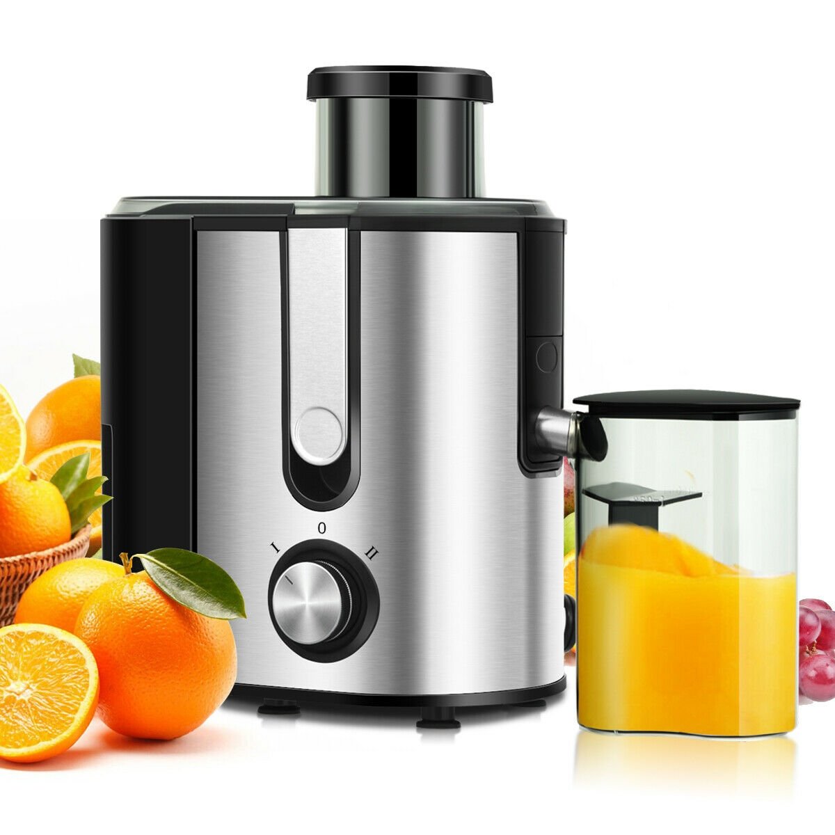 Centrifugal Juicer Machine Juicer Extractor Dual Speed, Silver Juicers & Coffee Machines   at Gallery Canada