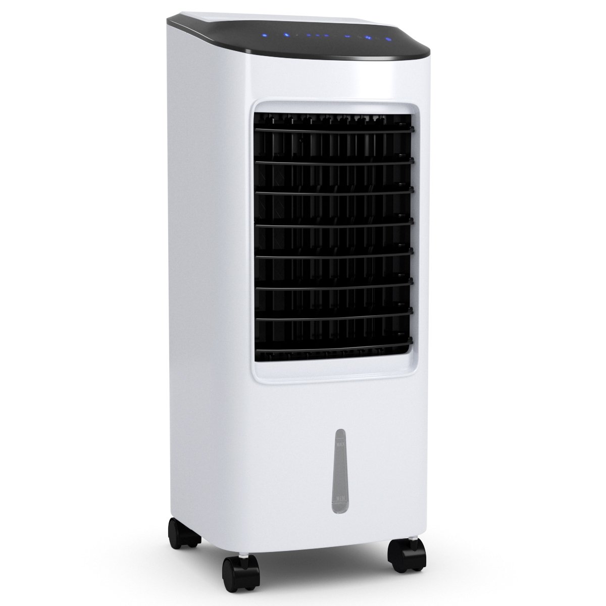 Evaporative Portable Air Cooler Fan Humidifier with Remote Control for Home and Office, Black & White Air Coolers   at Gallery Canada