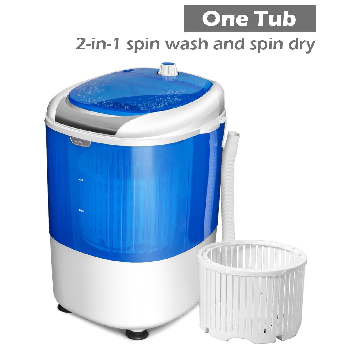 5.5 lbs Portable Semi Auto Washing Machine for Small Space, Blue Washing Machines   at Gallery Canada