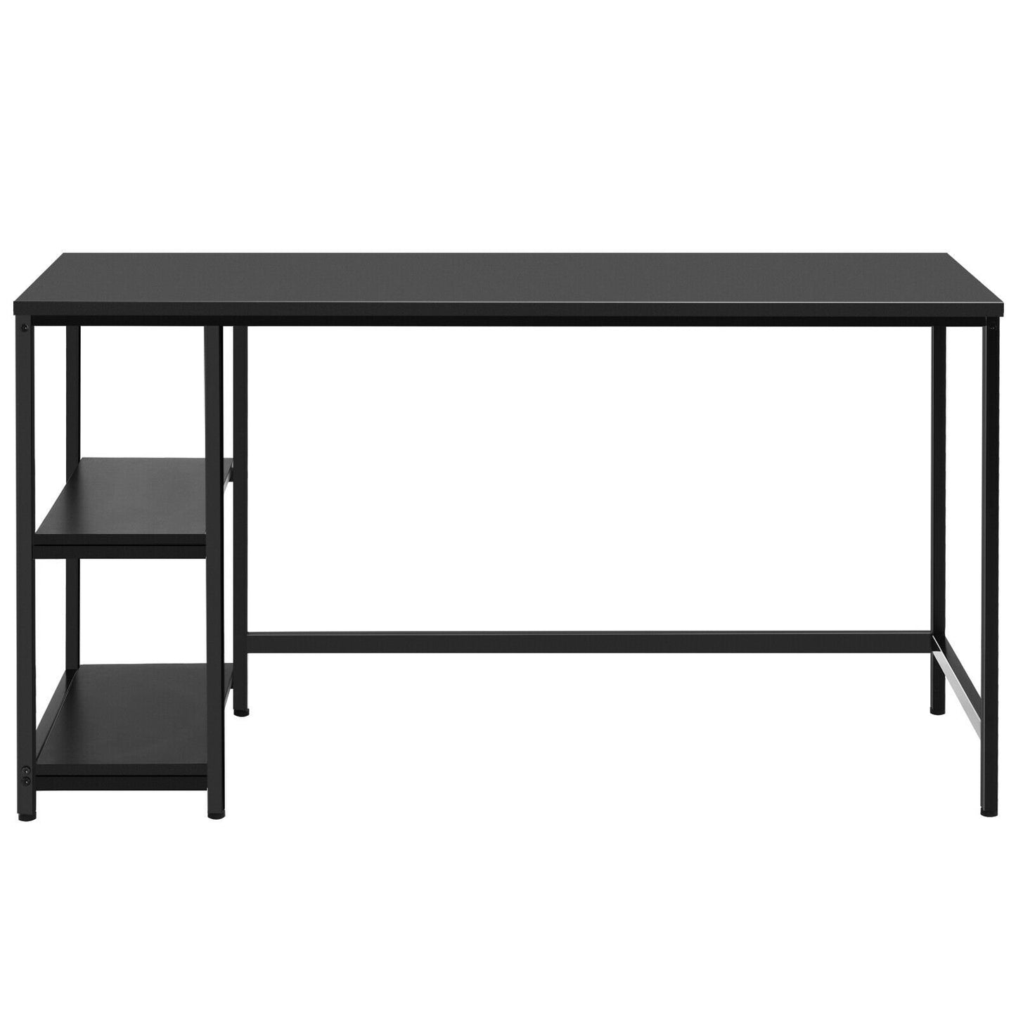 47"/55" Computer Desk Office Study Table Workstation Home with Adjustable Shelf Black-L Computer Desks   at Gallery Canada