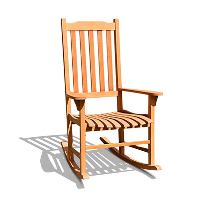 Outdoor Rocking Chair Single Rocker for Patio Deck, Natural Patio Rocking Chairs & Gliders   at Gallery Canada