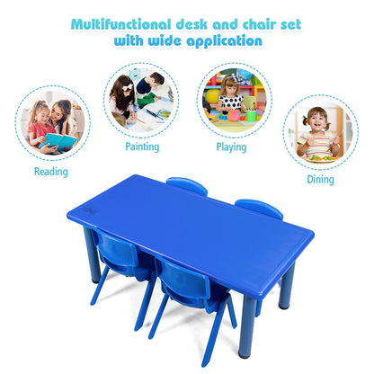 Kids Plastic Rectangular Learn and Play Table, Blue Kids Table & Chair Sets   at Gallery Canada