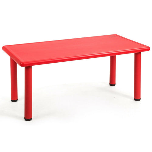 Kids Plastic Rectangular Learn and Play Table, Red