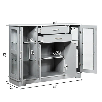 Buffet Server Storage Cabinet, Gray Sideboards Cabinets & Buffets   at Gallery Canada