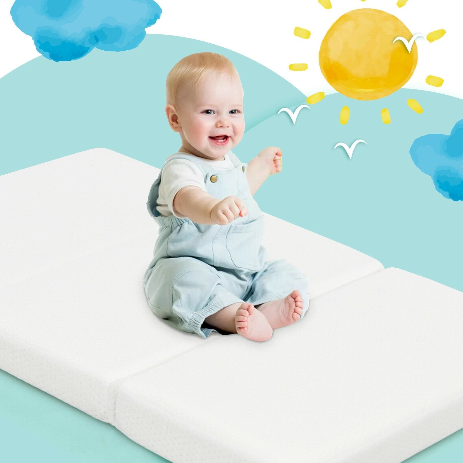 Memory Foam Foldable Baby Mattress with Carrying Bag - Gallery Canada