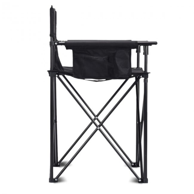 Portable 38 Inch Oversized High Camping Fishing Folding Chair, Black Camping Furniture   at Gallery Canada