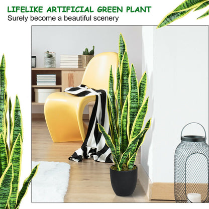 35.5 Inch Indoor-Outdoor Decoration Fake Artificial Snake Plant, Green Faux Plants   at Gallery Canada