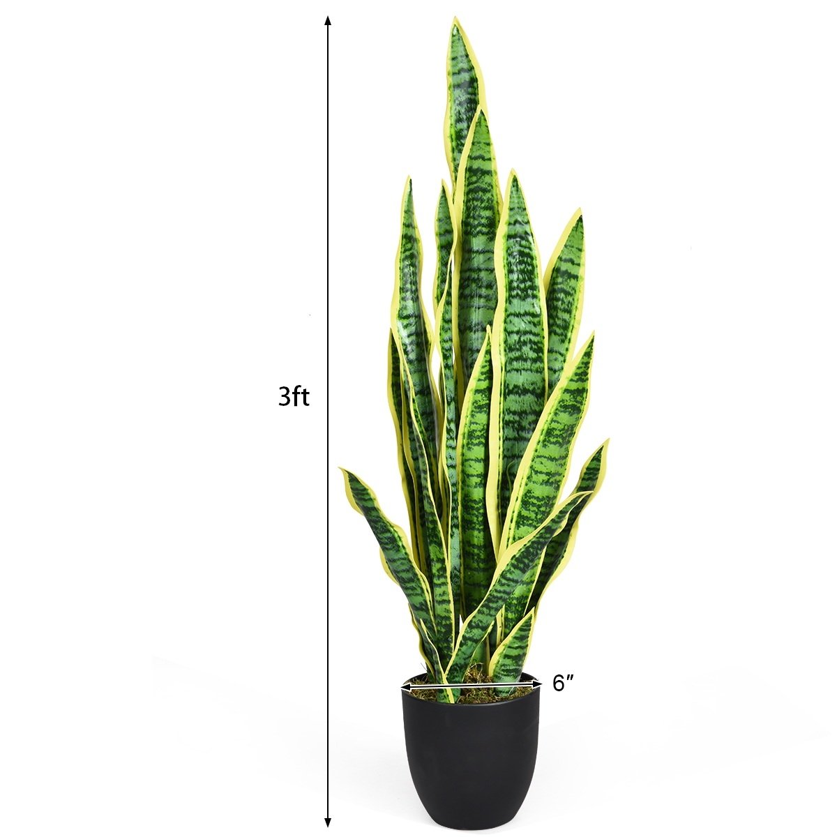 35.5 Inch Indoor-Outdoor Decoration Fake Artificial Snake Plant, Green Faux Plants   at Gallery Canada