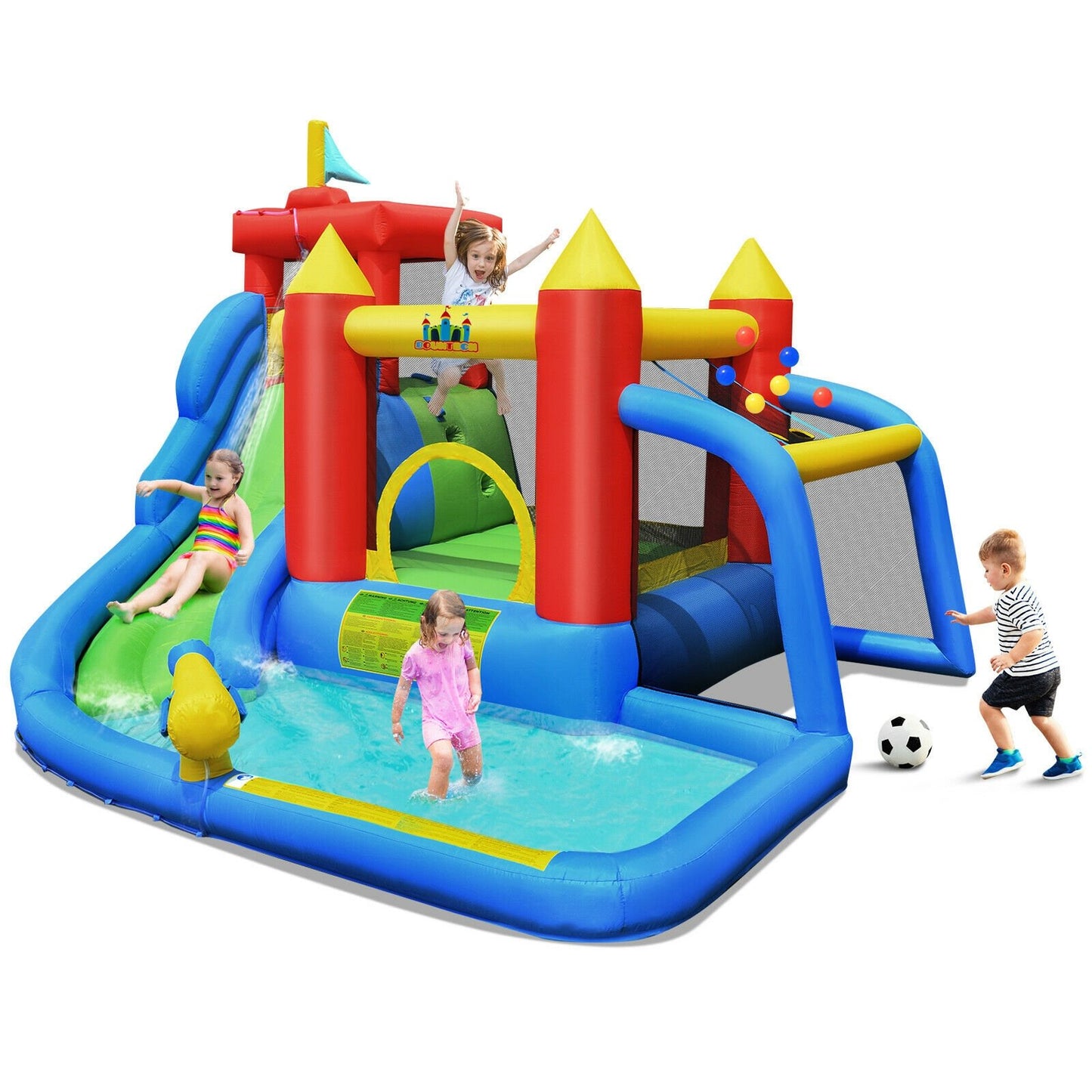 Inflatable Bouncer Bounce House with Water Slide Splash Pool without Blower Bounce House   at Gallery Canada