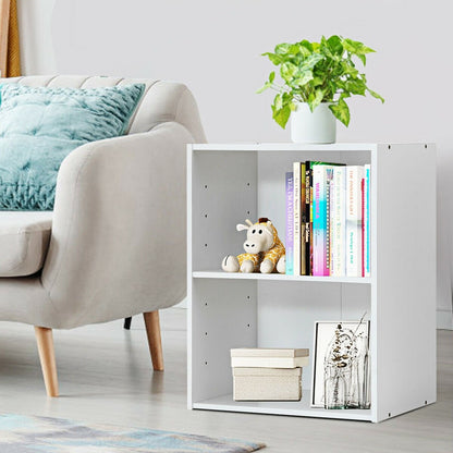 2-Layer Multifunctional Furniture Display Cabinet with Large Capacity Storage Space, White Bookcases at Gallery Canada