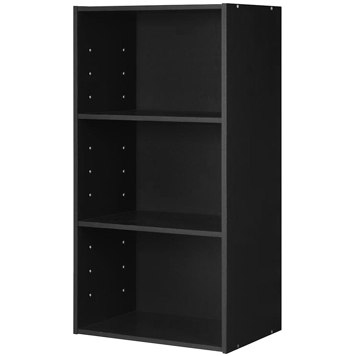 3 Open Shelf Bookcase Modern Storage Display Cabinet, Black Bookcases Black at Gallery Canada