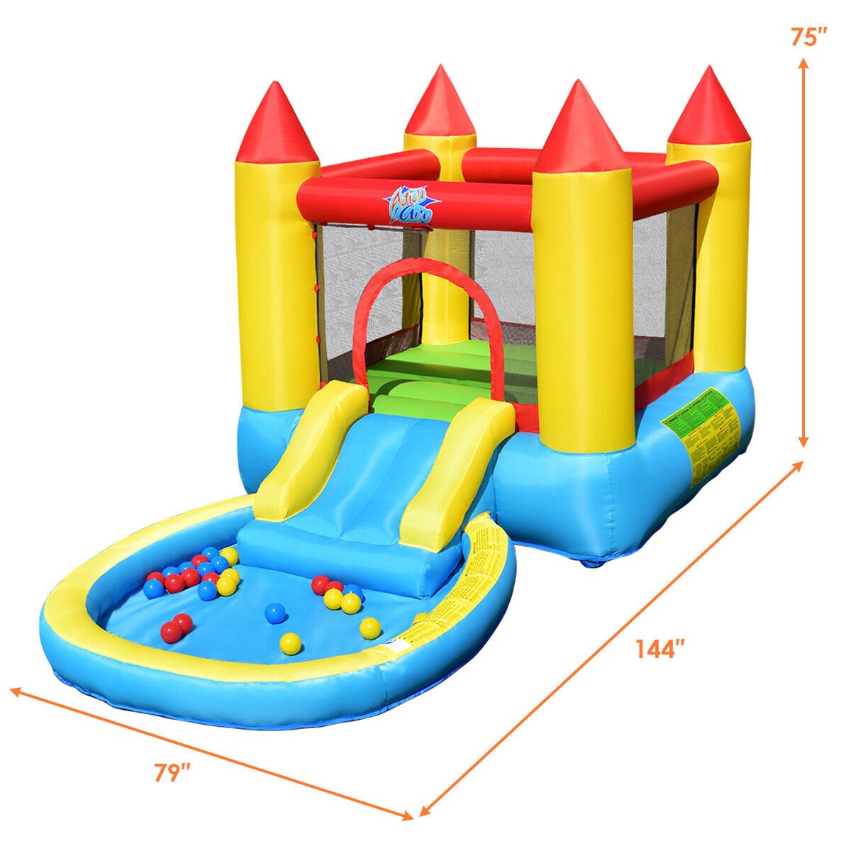 Kids Inflatable Bounce House Castle with Balls Pool and Bag Bounce House   at Gallery Canada