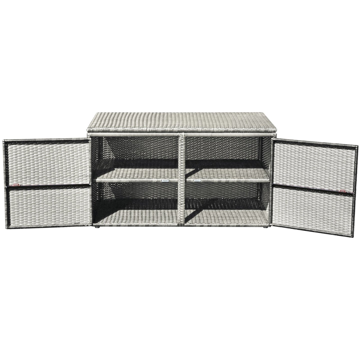 88 Gallon Garden Patio Rattan Storage Container Box, Gray - Gallery Canada