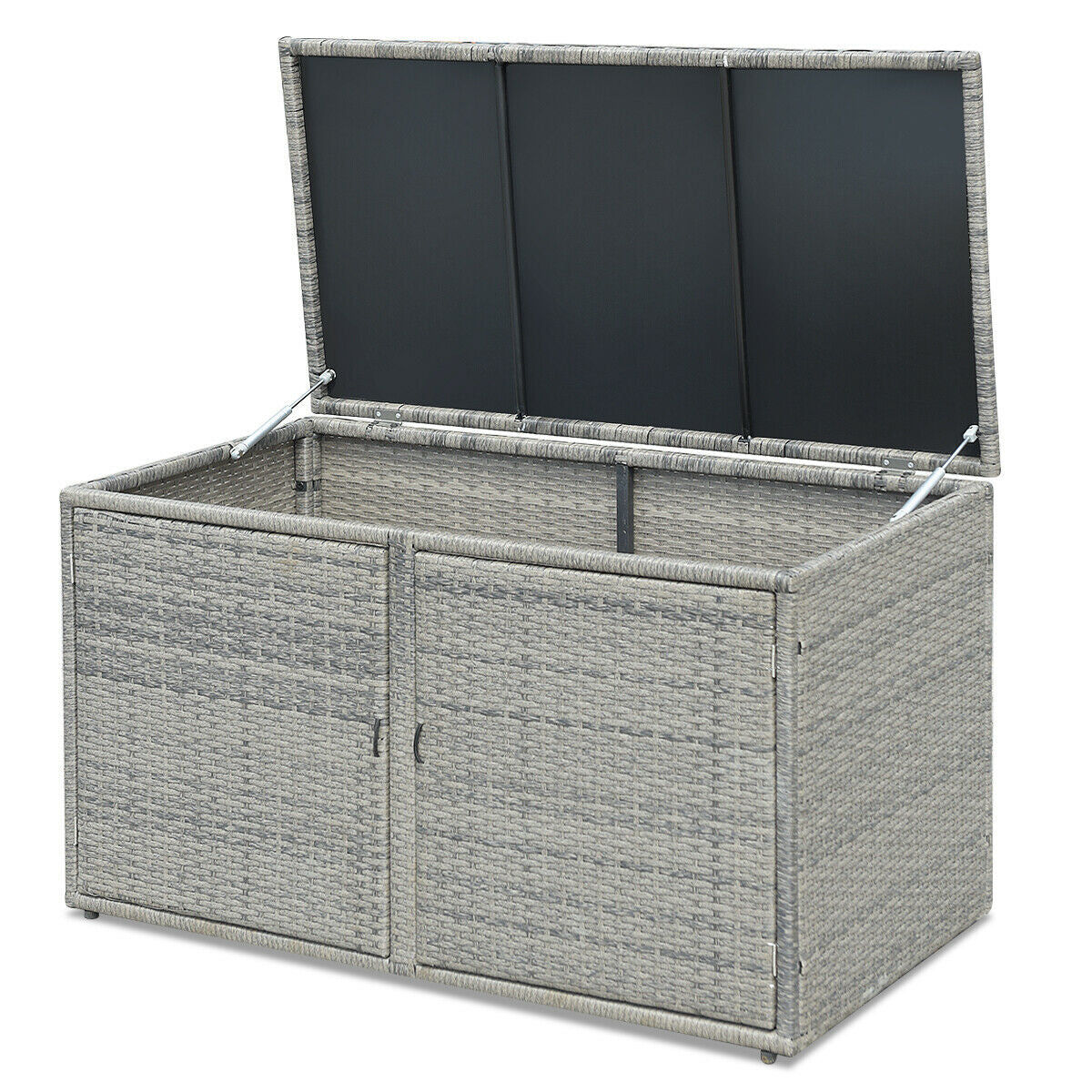 88 Gallon Garden Patio Rattan Storage Container Box, Gray Sheds & Outdoor Storage Gray  at Gallery Canada