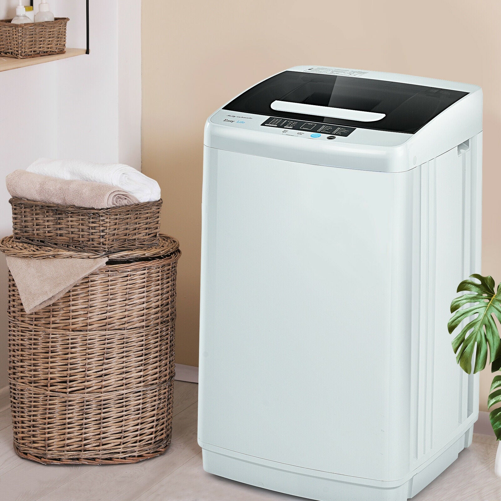 8.8 lbs Portable Full-Automatic Laundry Washing Machine with Drain Pump Washing Machines   at Gallery Canada