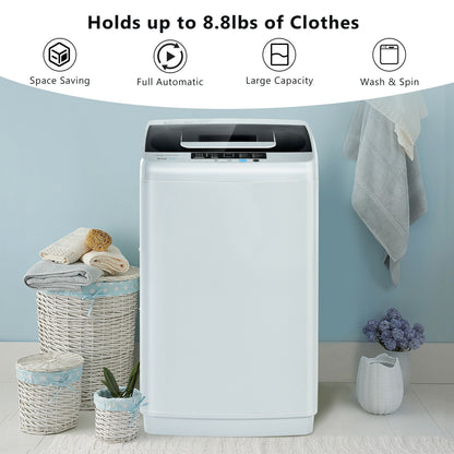 8.8 lbs Portable Full-Automatic Laundry Washing Machine with Drain Pump Washing Machines   at Gallery Canada